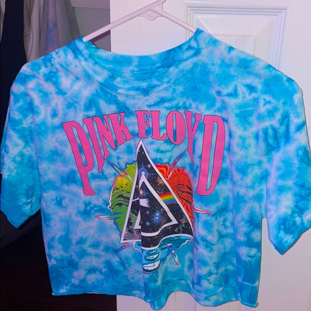 pink Floyd forever 21 crop T-shirt